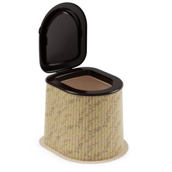 Туалет дачный (унитаз) пластм. с рис. "Плетенка" М3025 (ЗПИ "Альтернатива")  *1/5