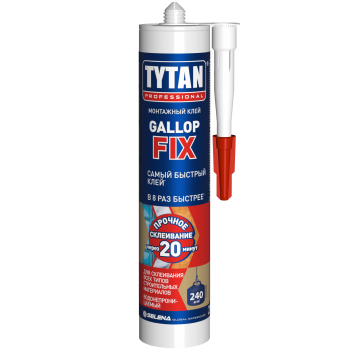 Жидкие гвозди сверхсильные гибридные 290мл белый Gallop Fix до -15С TYTAN  63007 *1/12