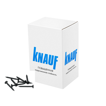 Саморезы по металлу KNAUF КОРОБКА 3,5*25 частая резьба ГКЛ TN (1000шт) арт.3504/669563 *1/16