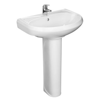 Умывальник ВЕСТ 57 см белый с 1 отверстием (возможна установка на кронштейн) (г.Воротынск) *1