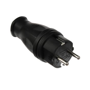 Вилка прямая КАУЧУК 2P+PE 16А 250В IP44 TDM SQ0612-0001   *1/24/240
