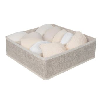 Органайзер "кофр" д/хранения нетканый материал "Linen" 320х320х100см, 5секций 17097 "EG" *1/48