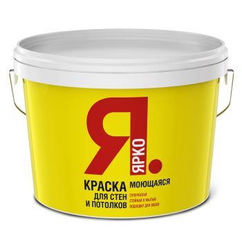 Краска акриловая для стен и потолков 14 кг ЯРКО моющаяся *1/44