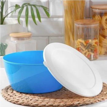 Салатник пластм. 3л d220мм, с Крышкой, цвета: "микс" Ч3К "ПластоС" *1/50