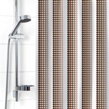 Штора  для ванной "V-line" п/э 180*180см "Ритм" коричневая 6984-010-brown *1/40