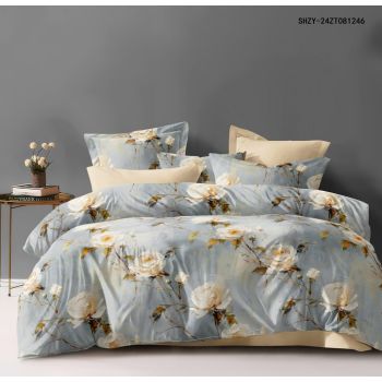 Постельное белье 1,5сп бязь Орхидея 6866, наволочки 70*70 - 2шт *1