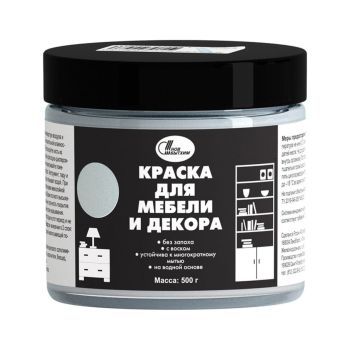 Краска акриловая для мебели и декора Мятный 0,5 кг Новбытхим *1/6