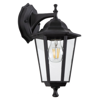 Светильник садово-парковый НБУ "Веледа" Е27  настенный черный ЭРА Б0071477 *1/12