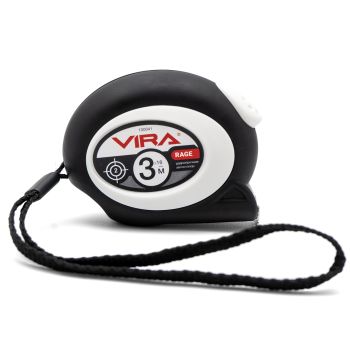 Рулетка  3м х16мм резино-пластик. корпус стальная лента автостоп арт.100041 VIRA RAGE *1