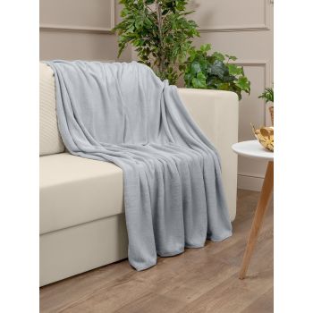 Плед 150*200см фланель однотонный серый TF FNP GY2  Absolute *1