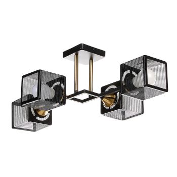 Люстра N6400/4 BK+COP 4*40W E27 220V (l-555; w-345; h-195)  VERNER LIGHTING *1