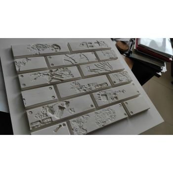 Гипсовая плитка Техно 246х66 белая (уп 26шт=0,5 кв.м.) ГП 600