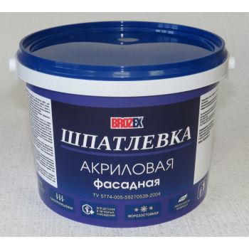 Шпатлевка акриловая фасадная   3 кг BROZEX  *4/192