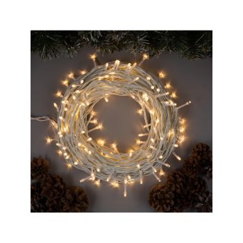 Гирлянда Нить 20м 200LED теплый белый 8 режимов белая нить уличная 220V IP44 3584145  *1/36