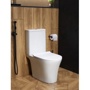 Унитаз-компакт BELINDA гориз. выпуск, микролифт, дюропл., безободк., смыв Торнадо W00120 *1/9