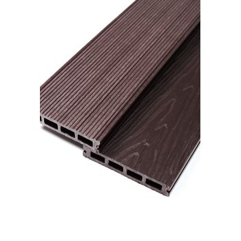 Доска террасная МПК 140х25х3000мм текстура вельвет+тиснение под дерево ШОКОЛАД *3/126