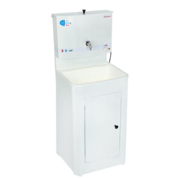 Умывальник дачный с тумбой бак 17л с ЭВН мойка пластмассовая цвет белый "Акватекс" *1