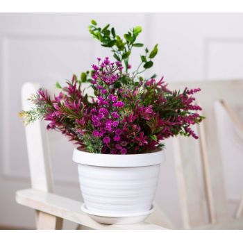 Кашпо пластм. "Толедо" 3,0л d верха 200мм h 150мм с поддоном Белый 5 0435 PL *1/19