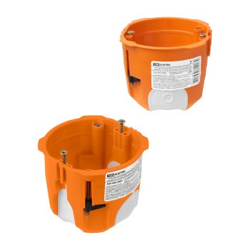 Коробка установочная  СП D73х65мм 2-х комп саморезы пл.лапки оранж TDM SQ1403-2001 инд.шк *10/96