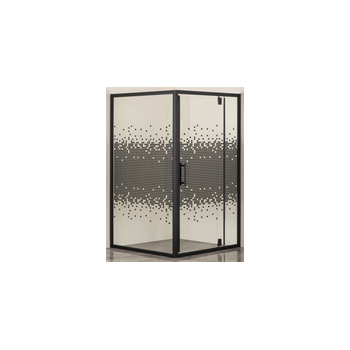 Душевой уголок 88*88*185 VERNER 604В стекло мозайка 6мм, черный алюм.профиль БЕЗ ПОДДОНА  1уп.