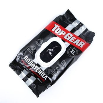 Полотенца влажные №60 XXL автомобильные универсальные с клапаном арт.81289 Top Gear