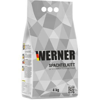 Шпаклевка полимерная белая финишная Spachtelkitt 4 кг WERNER *5/150