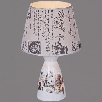 Лампа настольная 00935-0.7-01 Е14 60Вт (керамика+абажур) *1