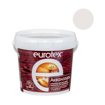 Защитно-декоративное покрытие для древесины акриловое белый 0,9 кг Eurotex *1/6/384
