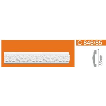 Плинтус потолочный С846/85  85*2000 (СОЛИД)  *30