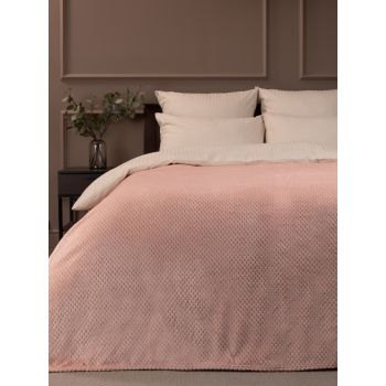 Плед 150*200см фланель жаккард r-ромбики светло-розовый TF FNJ PI8 044/1520 Absolute *1