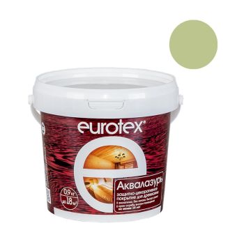 Защитно-декоративное покрытие для древесины акриловое олива 0,9 кг Eurotex *1/6/384