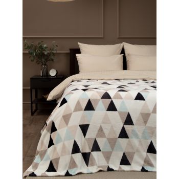 Плед 150*200см фланель мозайка темно-серый TF FN F117DKGY a1520 Absolute *1