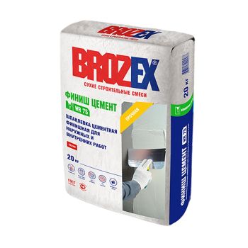 Шпаклевка цементная WR 75 Финиш Цемент(ШС-33) 20 кг BROZEX *1/56