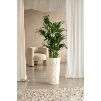 Кашпо пластм. "Winds" высокое 40л d верха 340мм h630мм со встав.18,7л Белос.жасмин IG652210048 *1/4