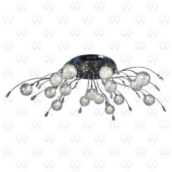 Люстра Амелия (Подснежник) хром 16*20W G4 12V  (пульт)  360010316 S=23м2  *1
