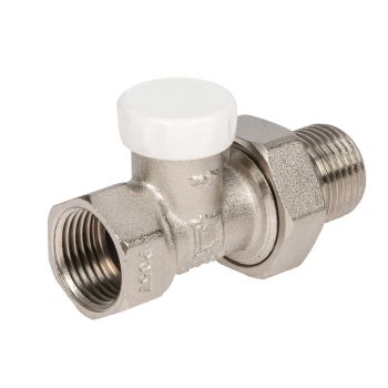 Клапан радиаторный запорный прямой 1/2" (Ø15) М/П CTM CARSVL12 *1/10