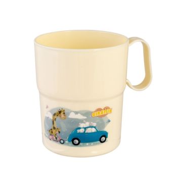 Кружка пластм. 0,3л с рис. "Giraffix" арт.47773 (Полимербыт) *1/80