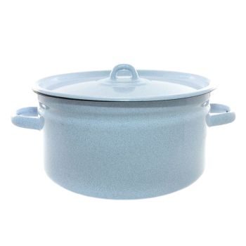 Кастрюля эмалированная 5,5л d240мм крышка с металл.ручк., без деколи С-1617 *1/4