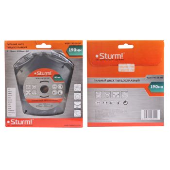 Диск пильный 190*20,0мм 24 зубьев по дереву (9020-190-20-24T) Sturm *1/40