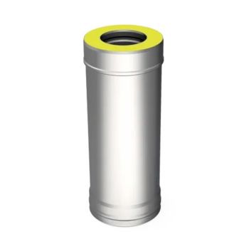 Труба-сэндвич 0,5м, 150х220, AISI 430/430, 0,8мм/0,5мм, (К)(GS)  *1/2