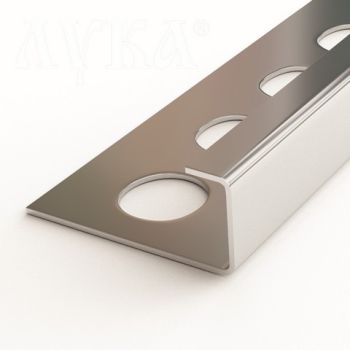 Профиль для кафеля внешний 10мм сталь-К 10НСП.2700.001 нерж.сталь Лука *5/20