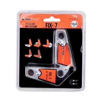 Угольник магнитный углы монтажа 15/45/60/90/240 до 13,5кг FIX-7 FoxWeld *1/10