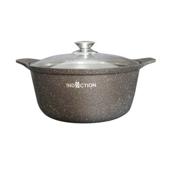 Кастрюля алюмин. антипригарная "Kukmara" "Marble INDUCTION" Мрам.коф. 2,0л Ст.кр. кмки23а *1/3