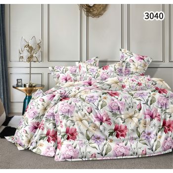 Постельное белье 1,5сп бязь Орхидея 3040, наволочки 70*70 - 2шт *1