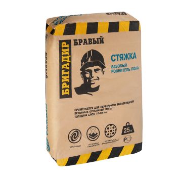 Стяжка для пола 25кг БРАВЫЙ БРИГАДИР *1/56