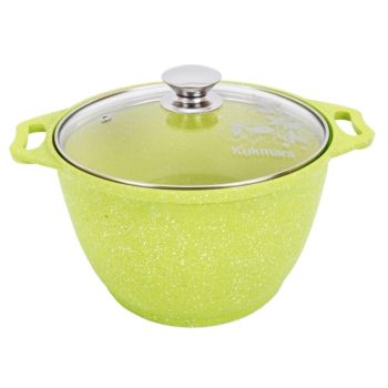 Кастрюля алюм. литая а/приг. Kukmara "Trendy style" Lime 4,0л Ст.кр. к41tsl *1/3