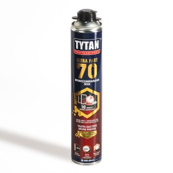 Пена монтажная профес. 1000мл/1010гр  "TYTAN ULTRA FAST 70 " быстросохнущая66534/16982 до 70 л *1/12