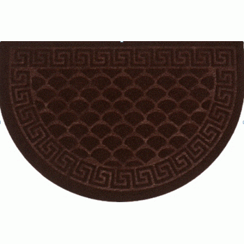 Коврик влаговпитывающий 40*60 см полукр. "Чешуйки" коричневый  "KOVROFF" (арт.ПП/04/01/03)  *1/15