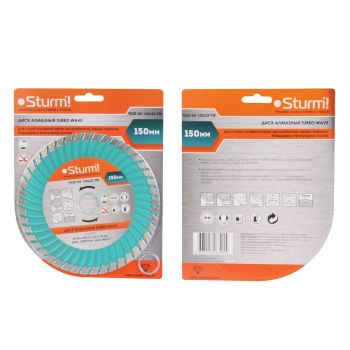 Диск алмазный 150*22,20*1,9мм турбо по железобетону (9020-04-150x22-TW) Sturm *1/5/50**
