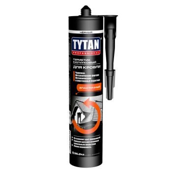 Герметик каучуковый 310мл кровельный черный TYTAN  91615 *1/12